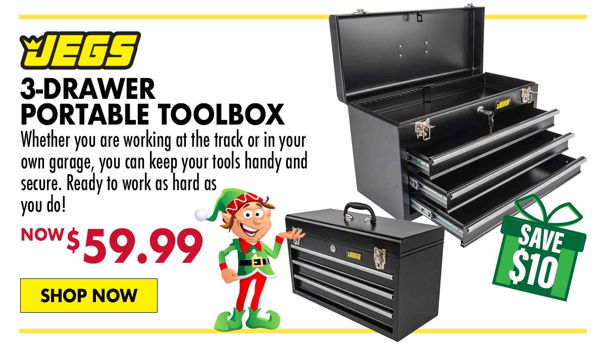 JEGS 3-Drawer Portable Toolbox - Now $59.99