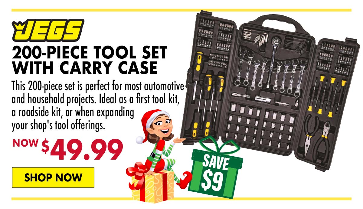 JEGS 200-Piece Tool Set with Carry Case - Now $49.99