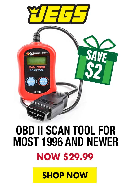 JEGS OBD II Scan Tool for Most 1996 and Newer - Now $29.99