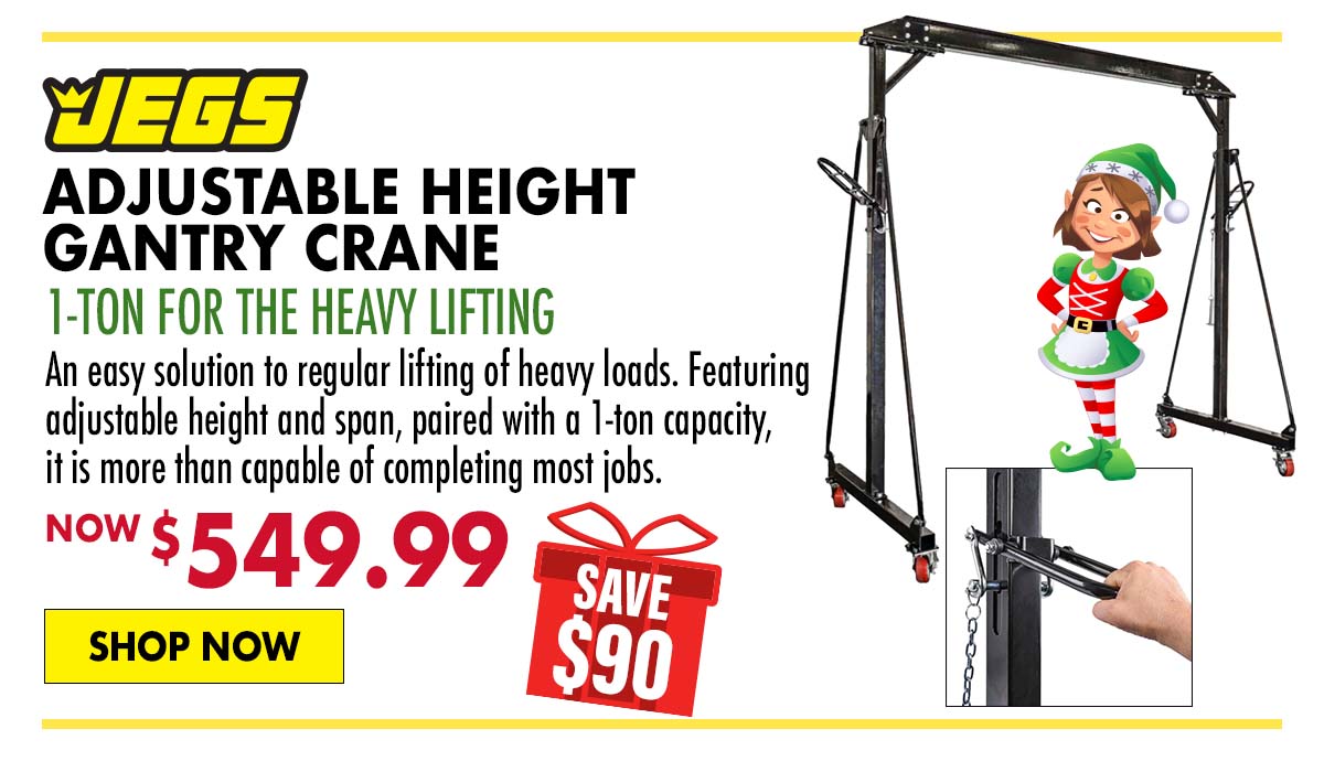 JEGS Adjustable Height Gantry Crane 1-Ton - Now $549.99