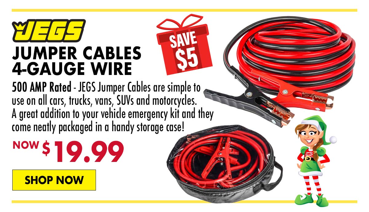 JEGS Jumper Cables 4-Gauge Wire - Now $19.99