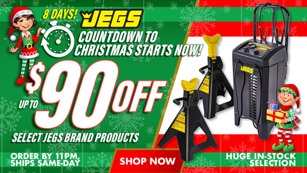 JEGS Countdown to Christmas - Up to $90 Off Select JEGS Brand Products