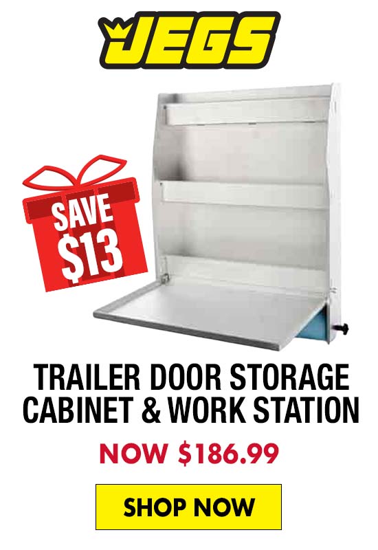JEGS Trailer Door Storage Cabinet and Work Station - Now $186.99