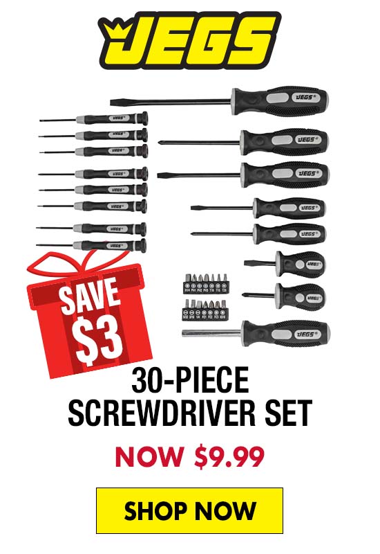 JEGS 30-Piece Screwdriver Set - Now $9.99
