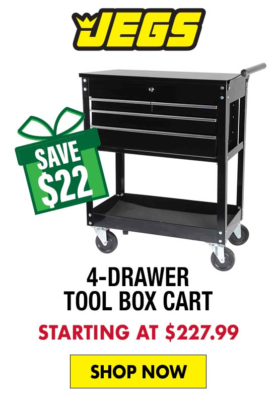 JEGS 4-Drawer Tool Box Cart
