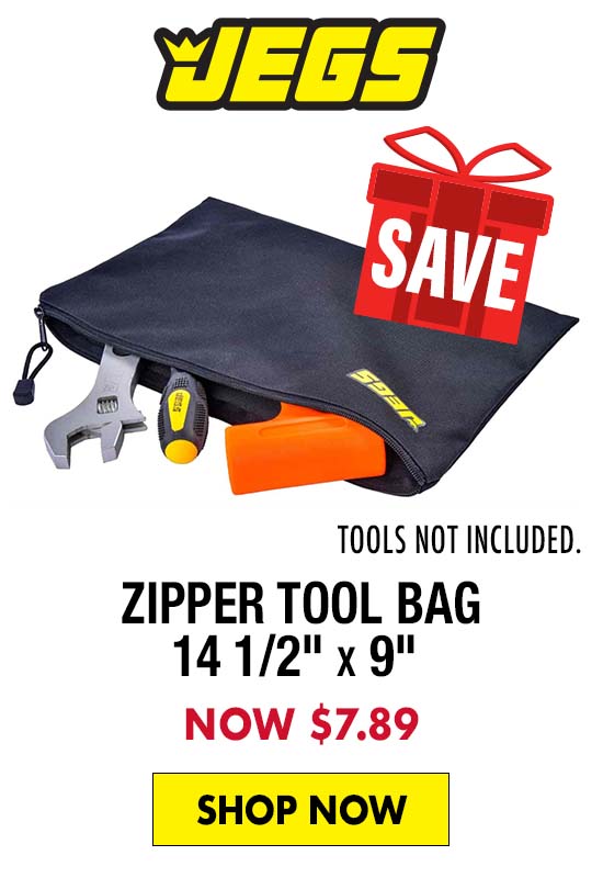 JEGS 14 1/2" x 9" Zipper Tool Bag