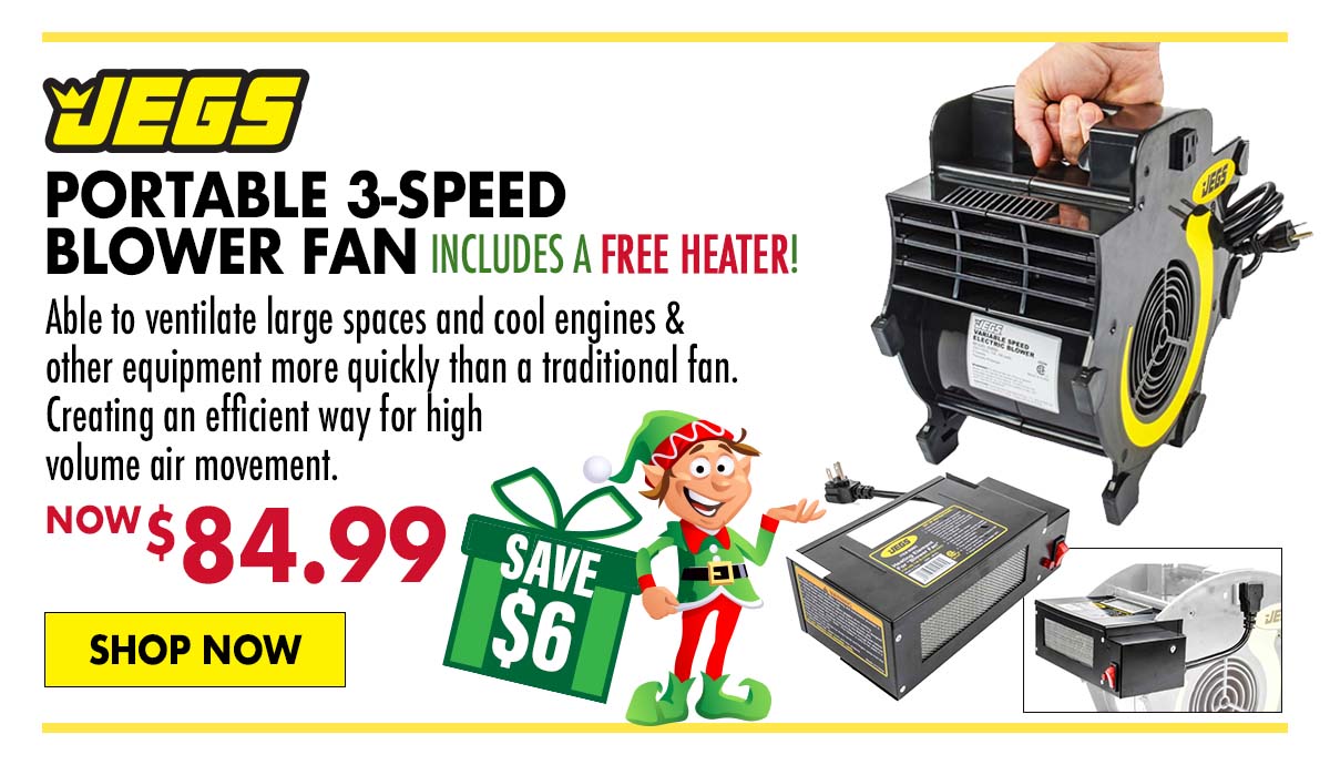 JEGS Portable 3-Speed Blower Fan - Now $84.99