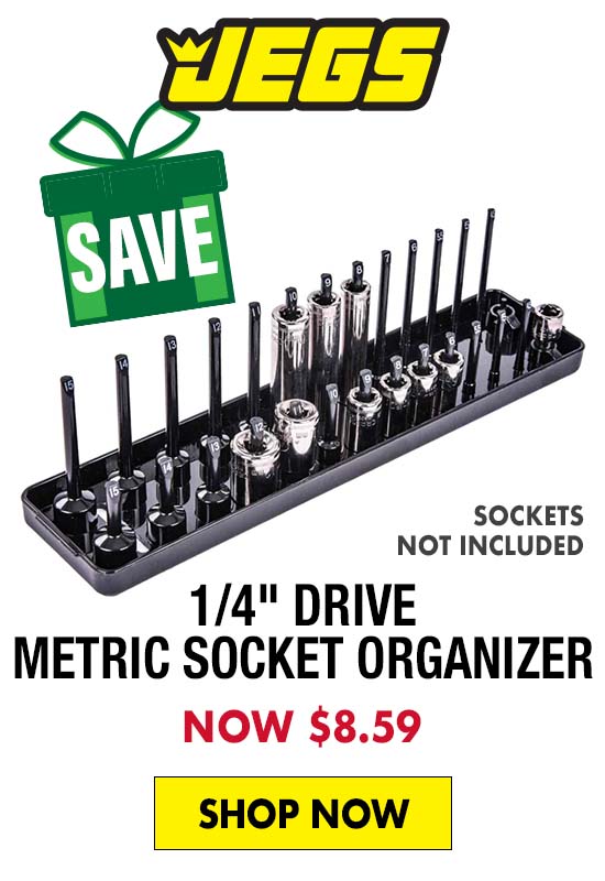JEGS 1/4" Drive Metric Socket Organizer - Now $8.59