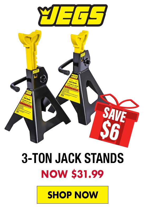 JEGS 3-Ton Jack Stands - Now $31.99