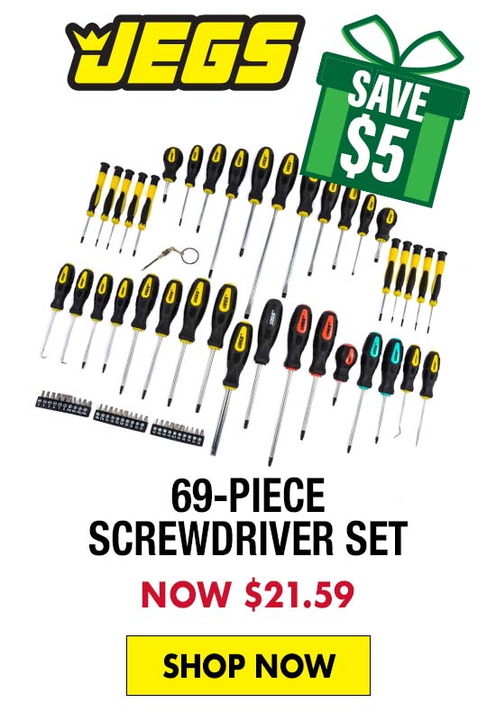 JEGS 69-Piece Screwdriver Set - Now $21.59