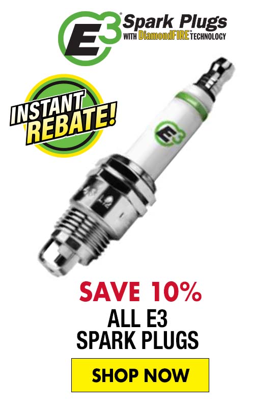 Save 10% on ALL E3 Spark Plugs