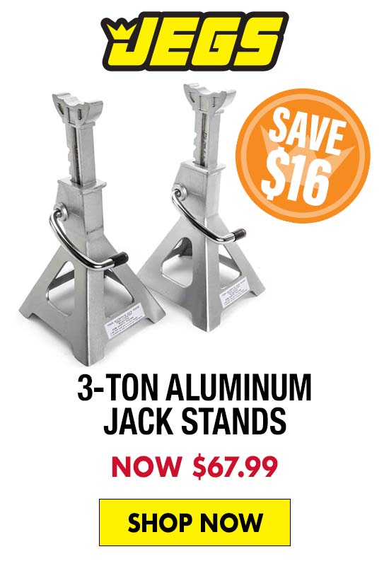 JEGS 3-Ton Aluminum Jack Stands - Now $67.99