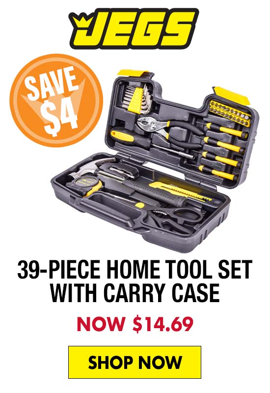 JEGS 39-Piece Home Tool Set with Carry Case - Now $14.69