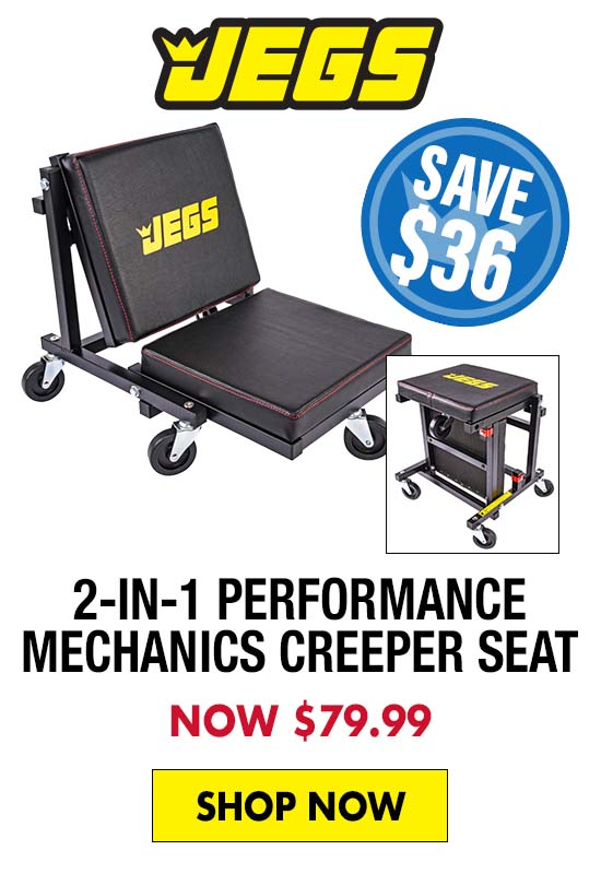 JEGS 2-in-1 Performance Mechanics Creeper Seat - Now $79.99