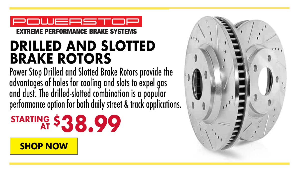 Power Stop Drilled and Slotted Brake Rotors - Starting at $38.99