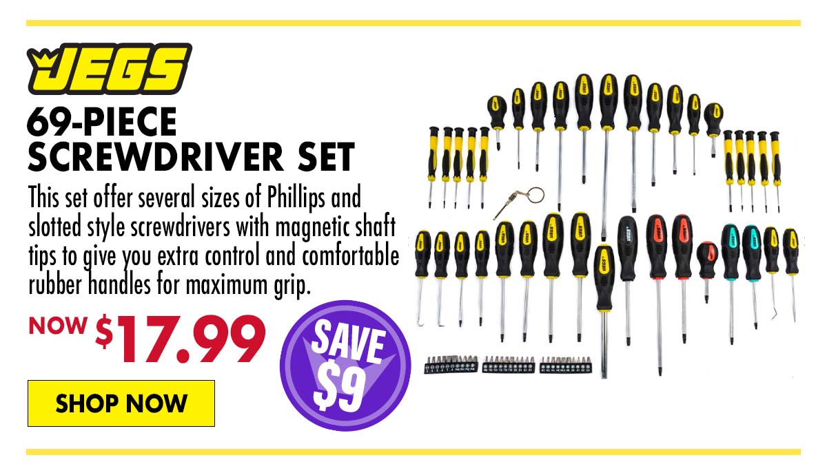 JEGS 69-Piece Screwdriver Set - Now $17.99