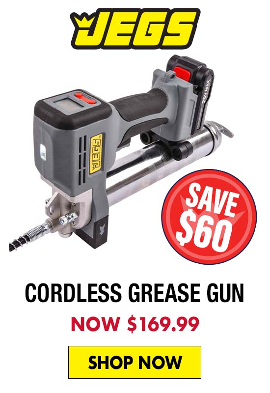 JEGS Cordless Grease Gun - Now $169.99