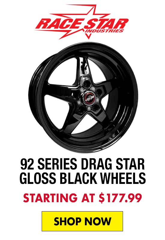 RaceStar 92 Series Drag Star Gloss Black Wheels - Starting at $177.99