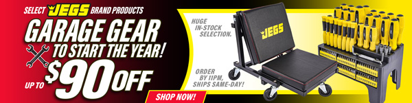 JEGS Garage Gear to Start the New Year - Up to $90 Off Select JEGS Brand Products