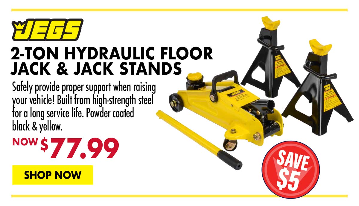 JEGS 2-Ton Hydraulic Floor Jack & Jack Stands - Now $77.99