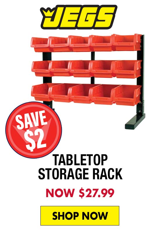 JEGS Tabletop Storage Rack - Now $27.99