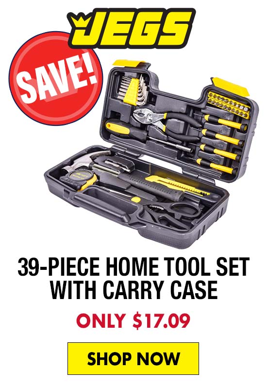JEGS 39-Piece Home Tool Set with Carry Case - Only $17.09