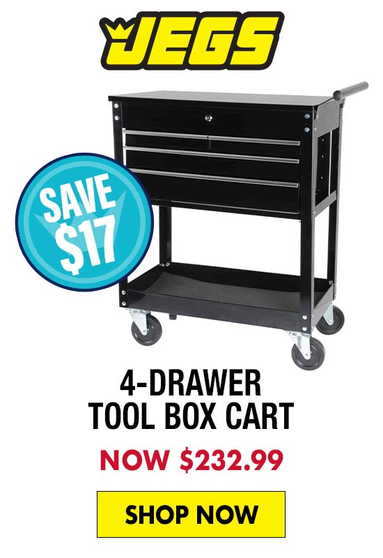 JEGS 4-Drawer Tool Box Cart - Now $232.99