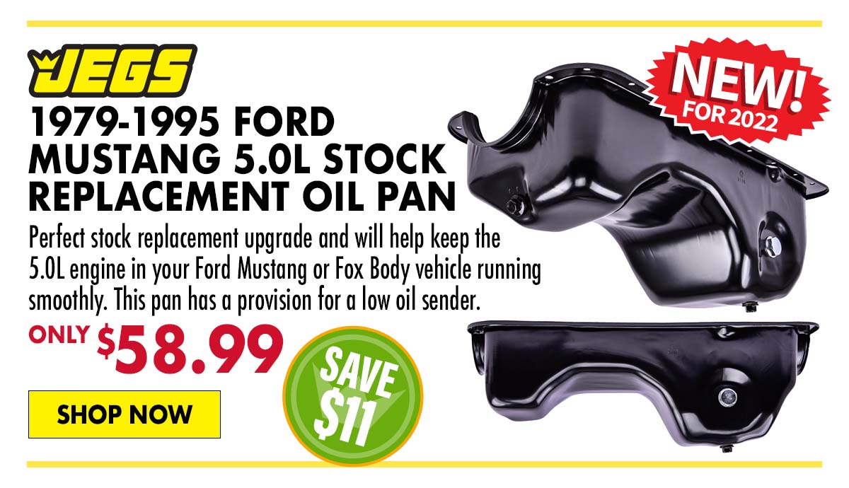 JEGS 1979-1995 Ford Mustang 5.0L Stock Replacement Oil Pan - Only $58.99