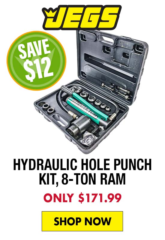 JEGS Hydraulic Hole Punch Kit, 8-Ton Ram - Only $171.99