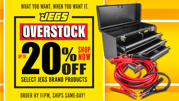 JEGS Overstock - Up to 20% Off Select JEGS Brand Products