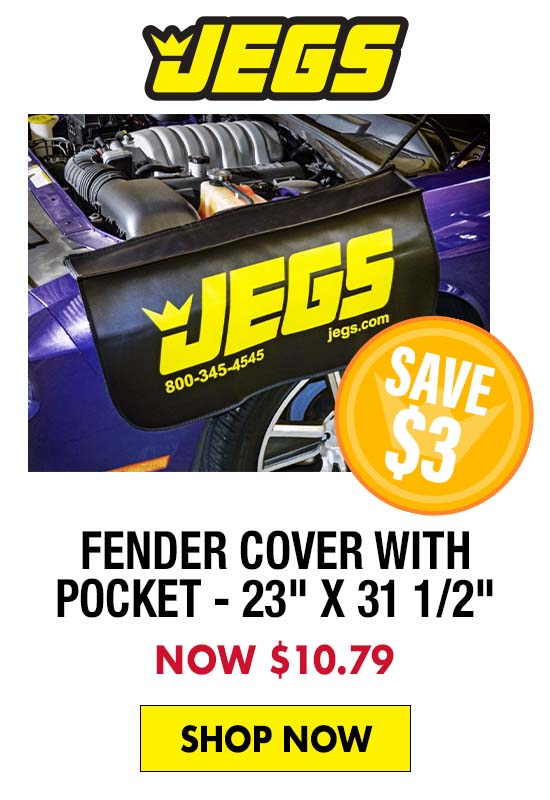 JEGS Fender Cover with Pocket - 23" x 31 1/2" - Now $10.79