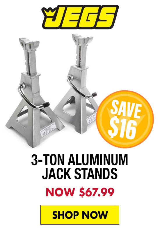 JEGS 3-Ton Aluminum Jack Stands - Now $67.99