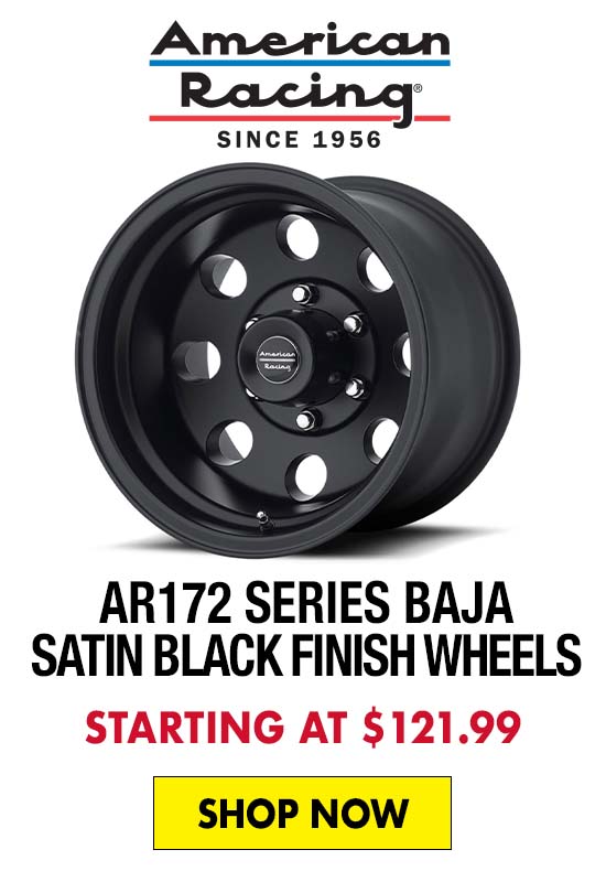 American Racing AR172 Series Baja Satin Black Finish Wheels - Starting at $121.99