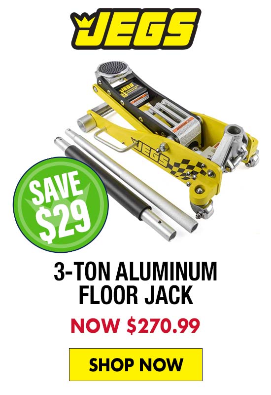 JEGS 3-Ton Aluminum Floor Jack - Now $270.99