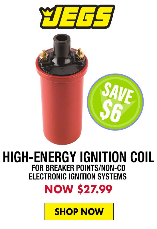 JEGS Ignition Coil for Breaker Points/Non-CD Electronic Ignition Systems - Now $27.99