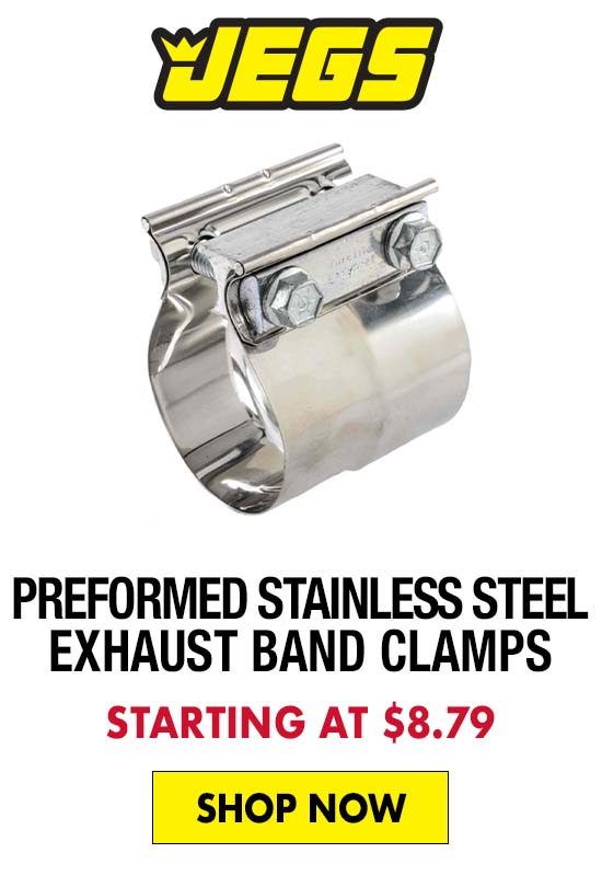 JEGS Preformed Stainless Steel Exhaust Band Clamps - Starting at $8.79