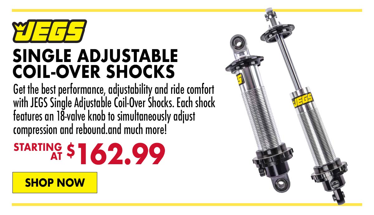 JEGS Single Adjustable Coil-Over Shocks - Starting at $162.99