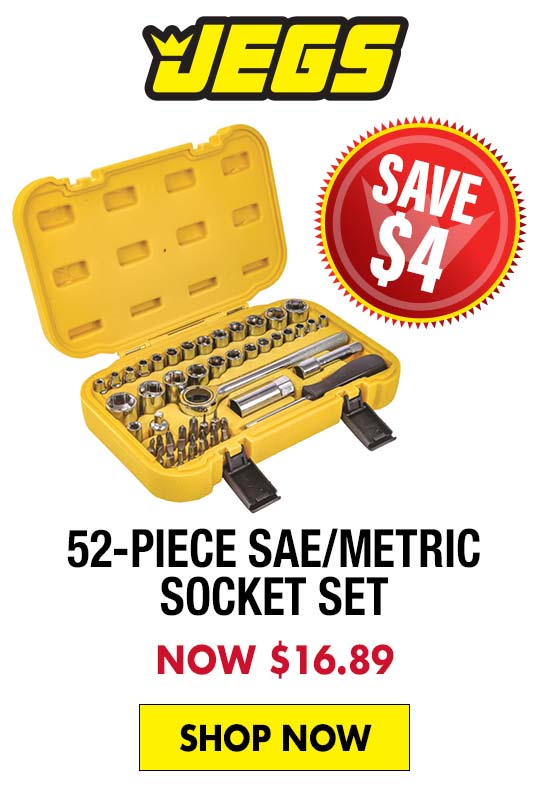 JEGS 52-Piece SAE/Metric Socket Set - Now $16.89