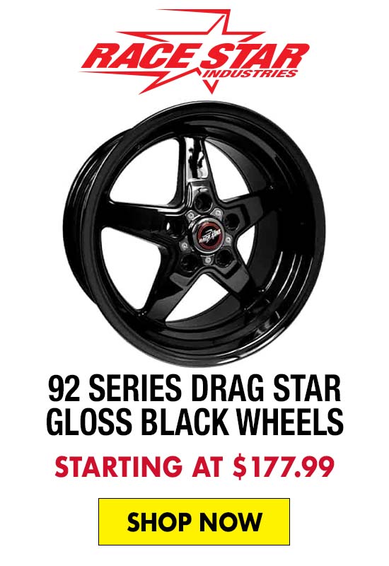Race Star 92 Series Drag Star Gloss Black Wheels - Starting at $177.99