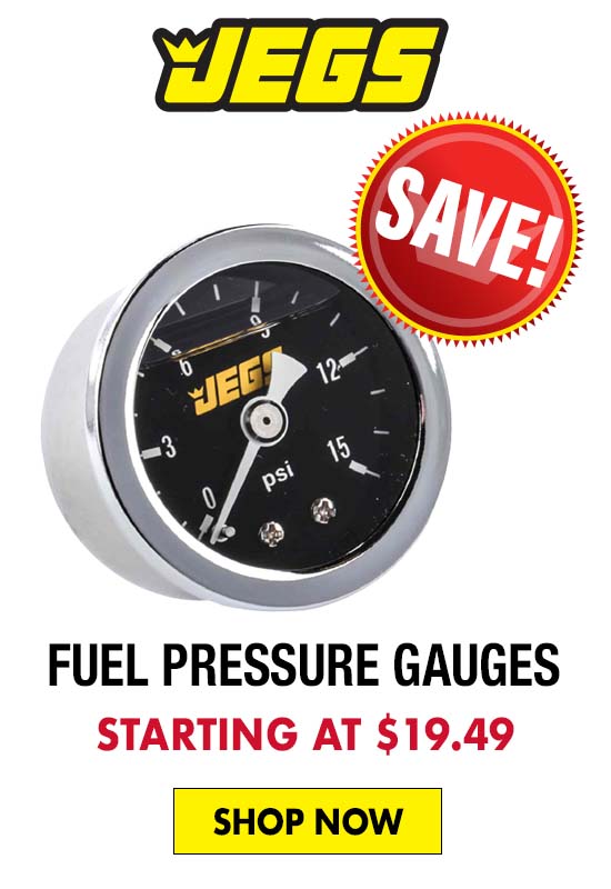 JEGS Fuel Pressure Gauges - Starting at $19.49