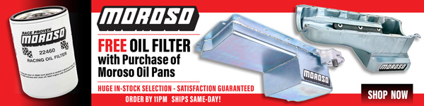 Free Oil Filter with Purchase of Moroso Oil Pans