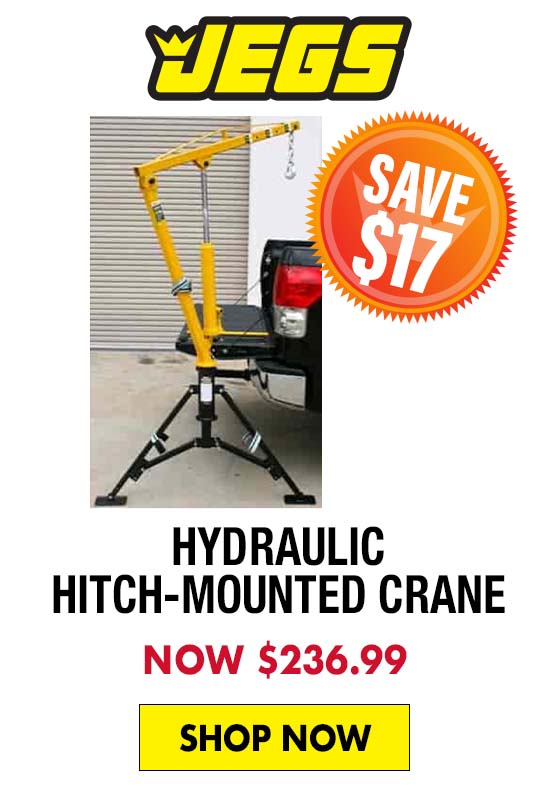 JEGS Hydraulic Hitch-Mounted Crane - Now $236.99