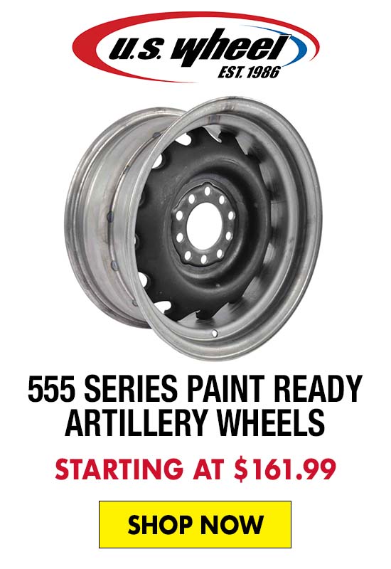 US Wheel 555 Series Paint Ready Artillery Wheels - Starting at $161.99