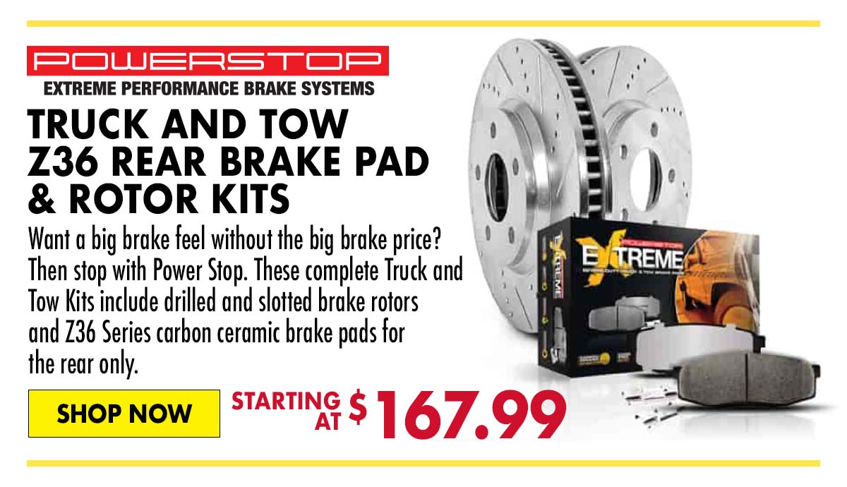 PowerStop Truck and Tow Z36 Rear Brake Pad & Rotor Kits - Starting at $167.99