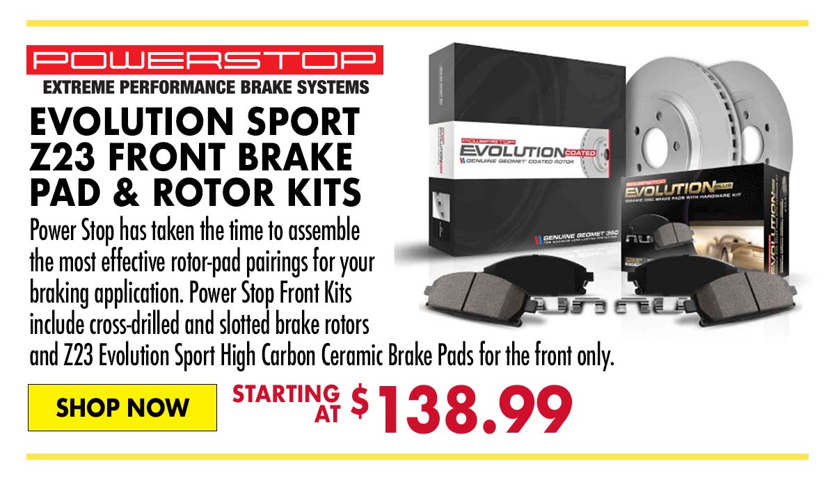PowerStop Evolution Sport Z23 Front Brake Pad & Rotor Kits - Starting at $138.99