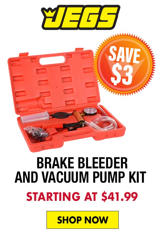 JEGS Brake Bleeder and Vacuum Pump Kit - Starting at $41.99