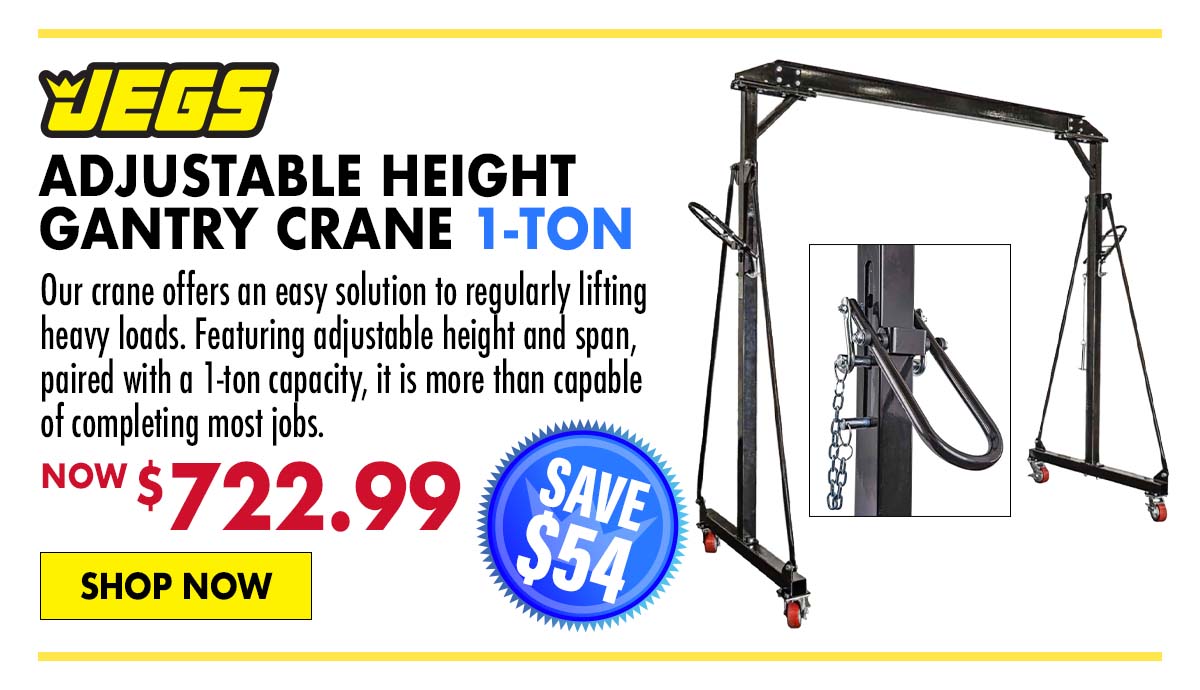 JEGS Adjustable Height Gantry Crane 1-Ton - Now $722.99