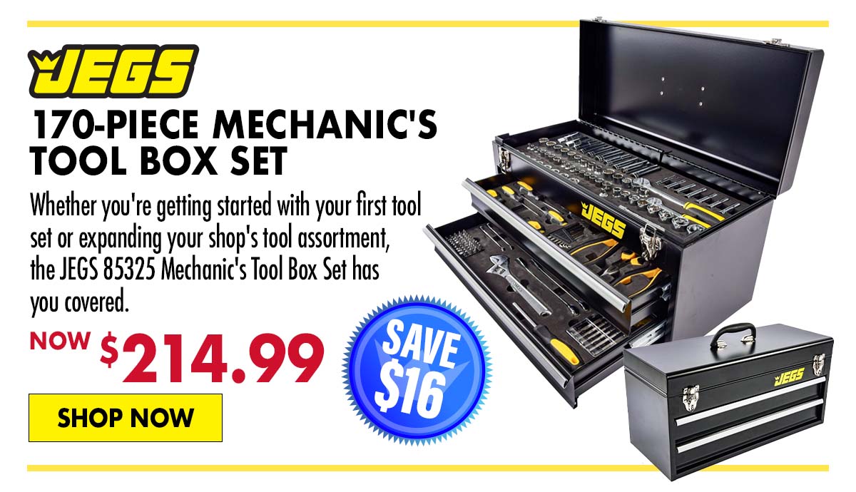 JEGS 170-Piece Mechanic's Tool Box Set - Now $214.99