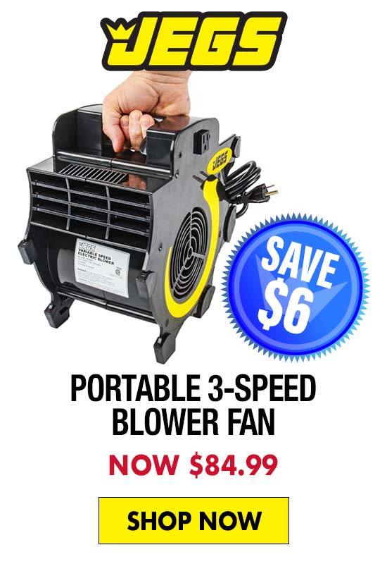 JEGS Portable 3-Speed Blower Fan - Now $84.99
