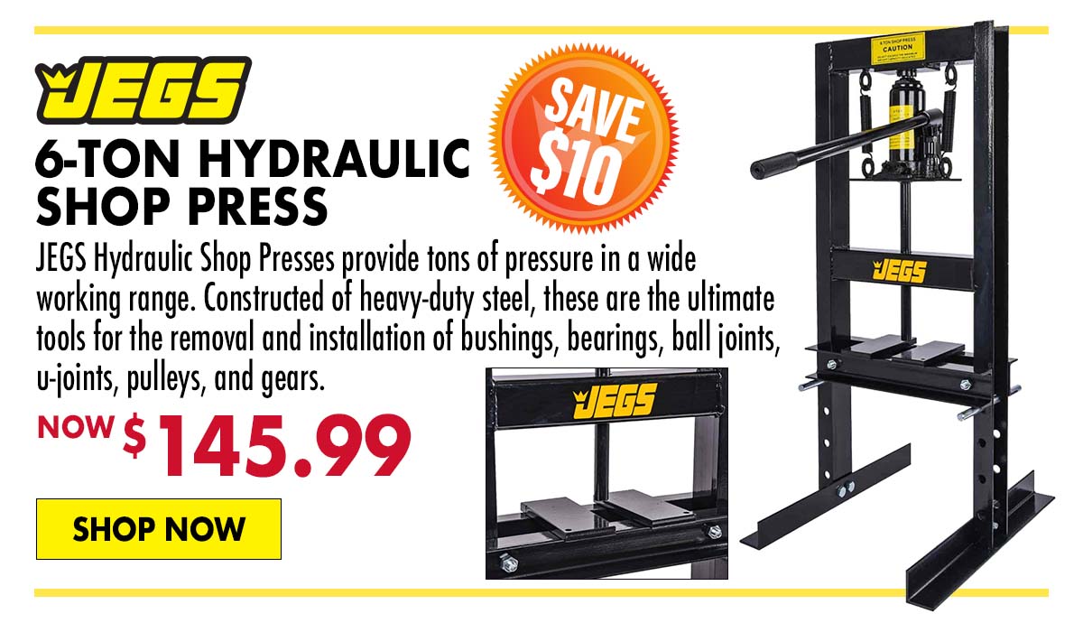 JEGS 6-Ton Hydraulic Shop Press - Now $145.99